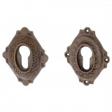 Rosetten Set für Profilzylinder A4751PZ Messing dunkel patiniert